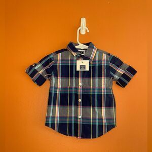 NWT Bundle of Janie and Jack & Osh Kosh Plaid Polo Tops Kids Boys Size 12 Months